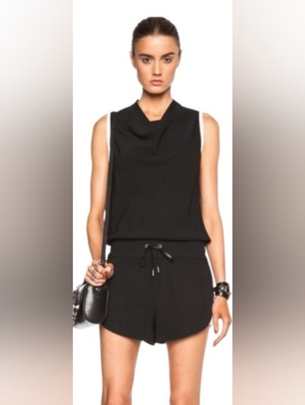 HELMUT LANG Torsion Cowl Neck Romper